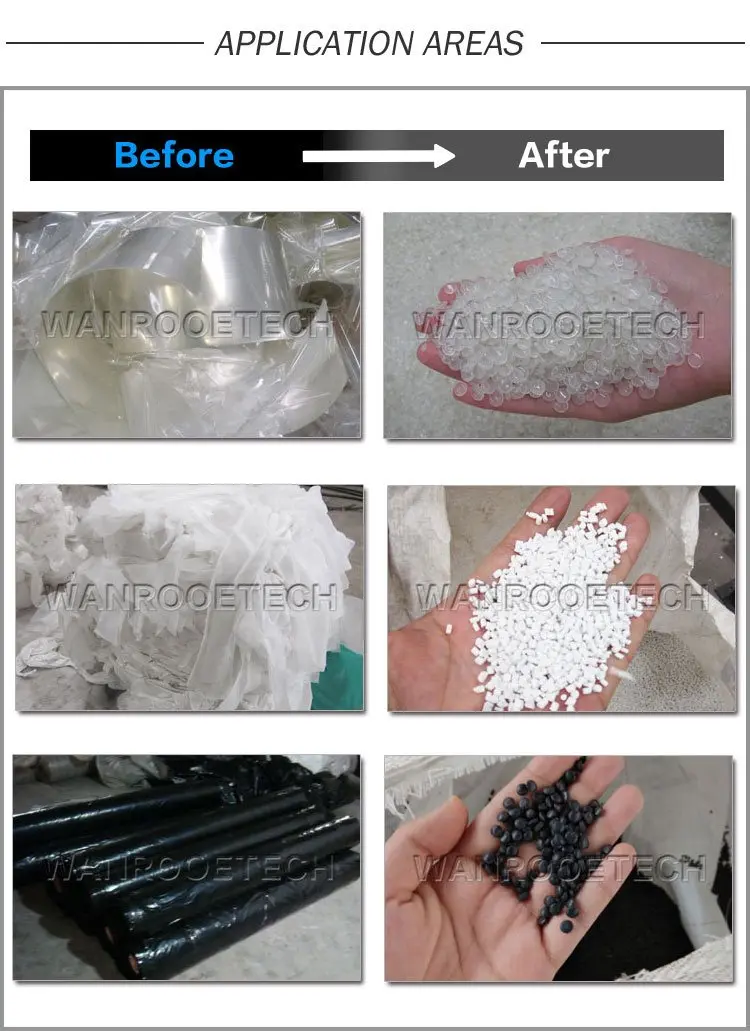 PET CPP Laminated Film Plastic Wrap Granulating Machine plastic wrap granulating machine, laminated film granulator, pet film granulator, cpp film granulator, plastic film granulator