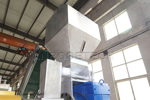 Plastic Barrel Recycling Bucket Granulator Pelletizer Machine Force Feeder